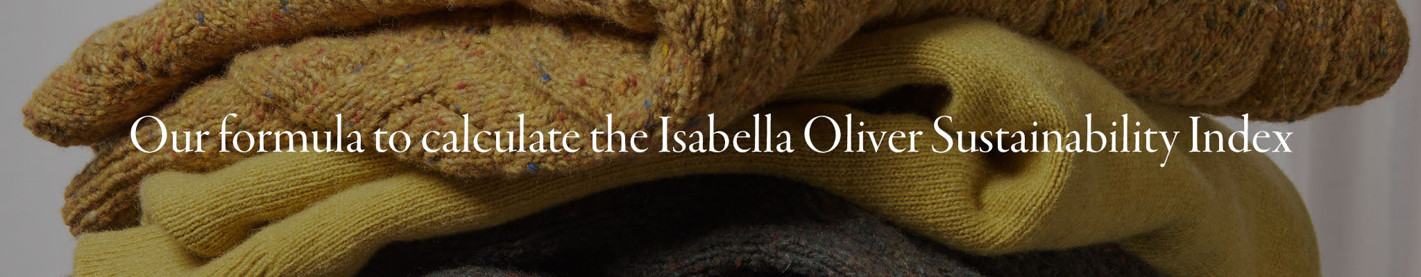 Our formula to calculate the Isabella Oliver Sustainability Index