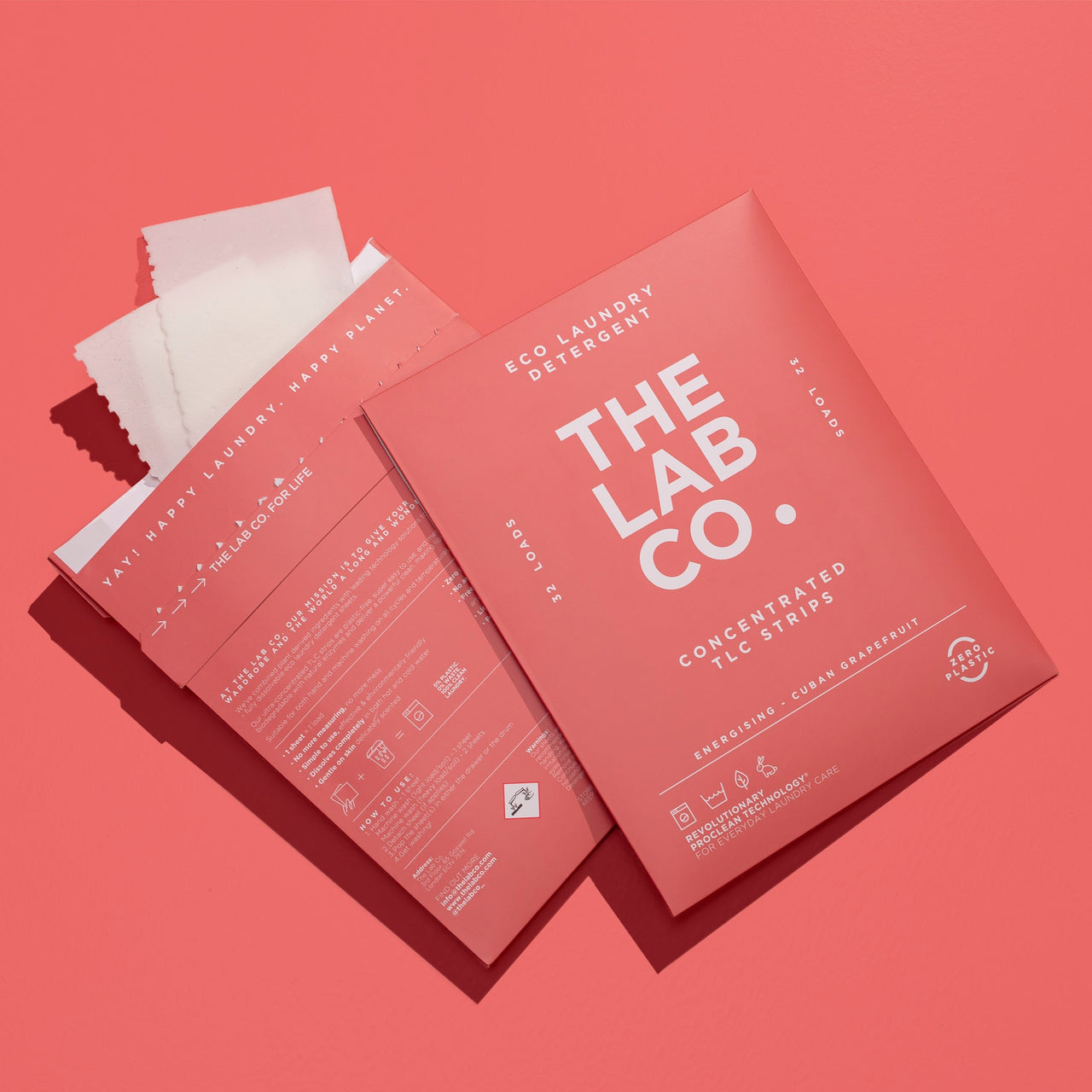 The Lab Co. Laundry Detergent Strips 32 pack Energising On